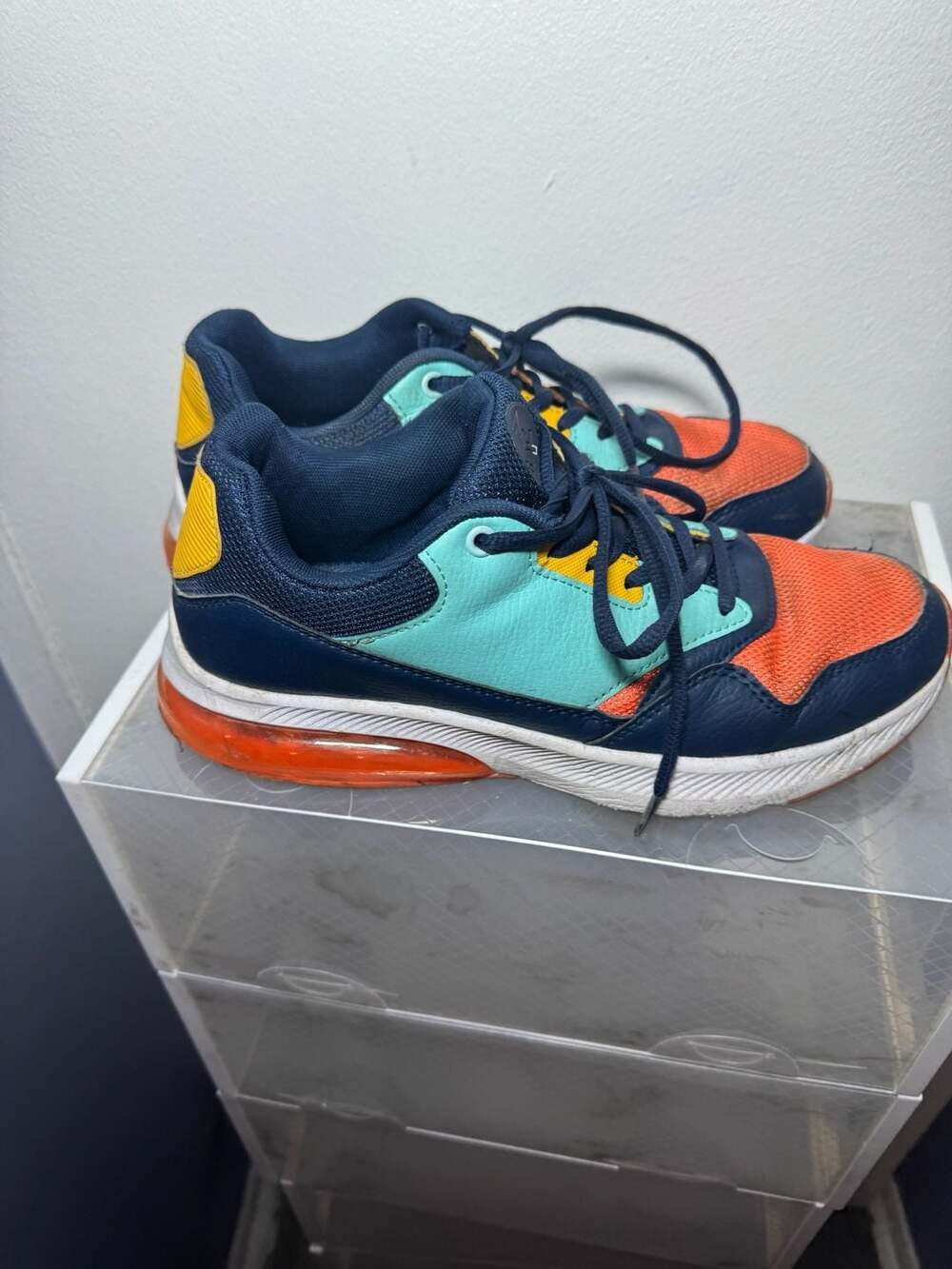 ZXX Colorblock Athletic Sneakers Shoes Blue Orange Teal